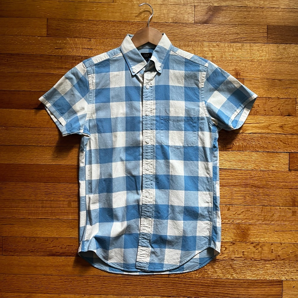 J.Crew, Men’s, XS, Oxford plaid button down shirt